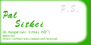 pal sitkei business card